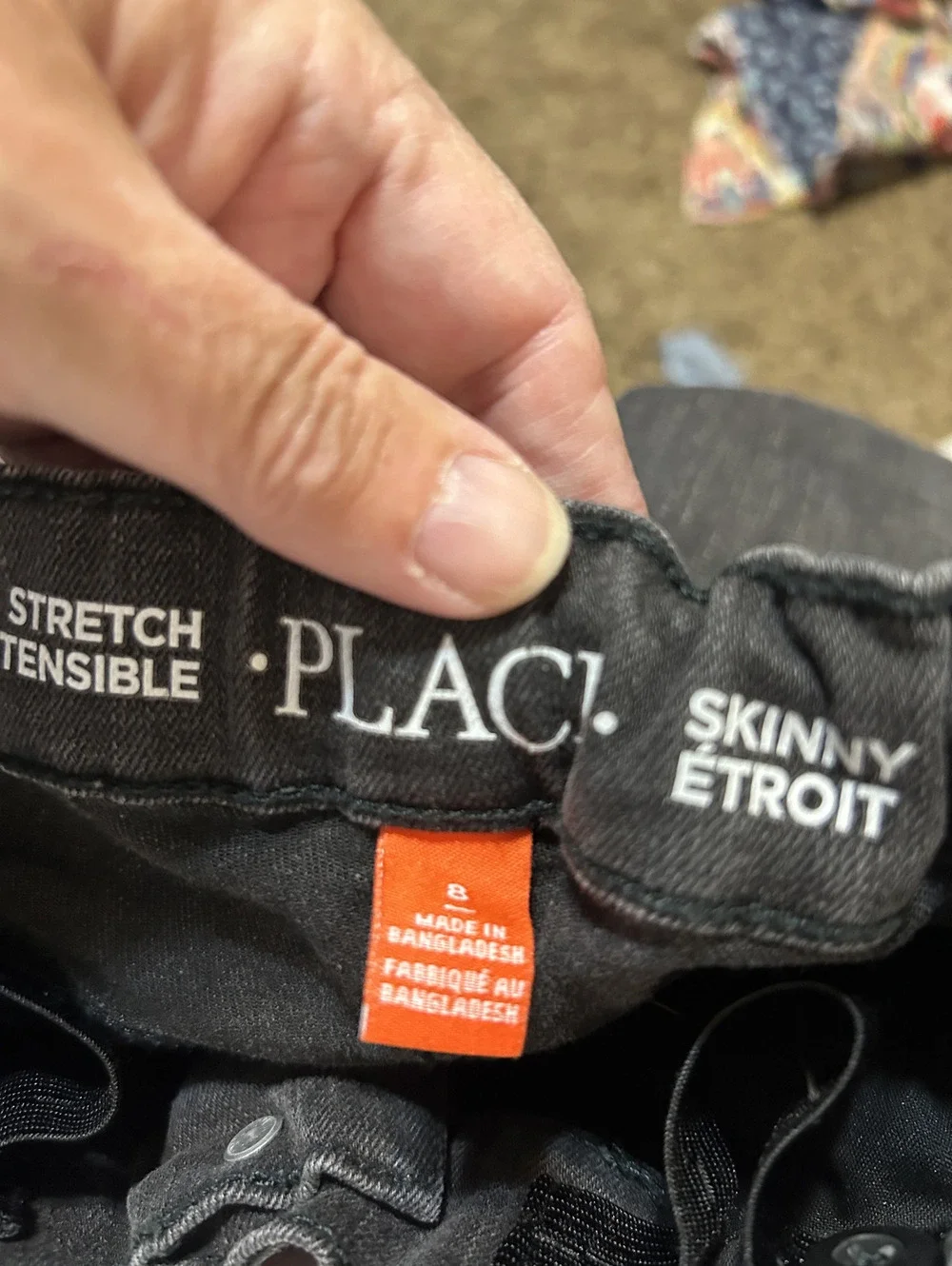 The Children's Place Girls' Skinny Stretch Jeans Size 8 Black